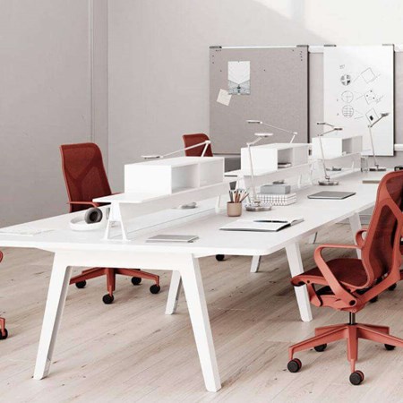 Herman Miller Cosm Task Chairs In Red