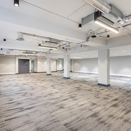 An open office space pre fit out