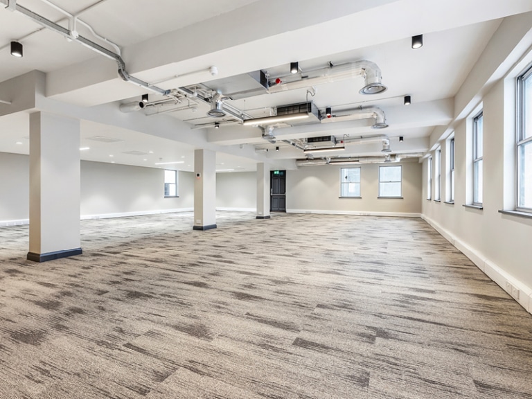An open office space pre fit out