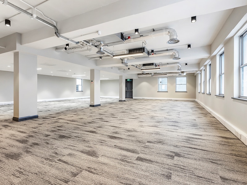 An open office space pre fit out