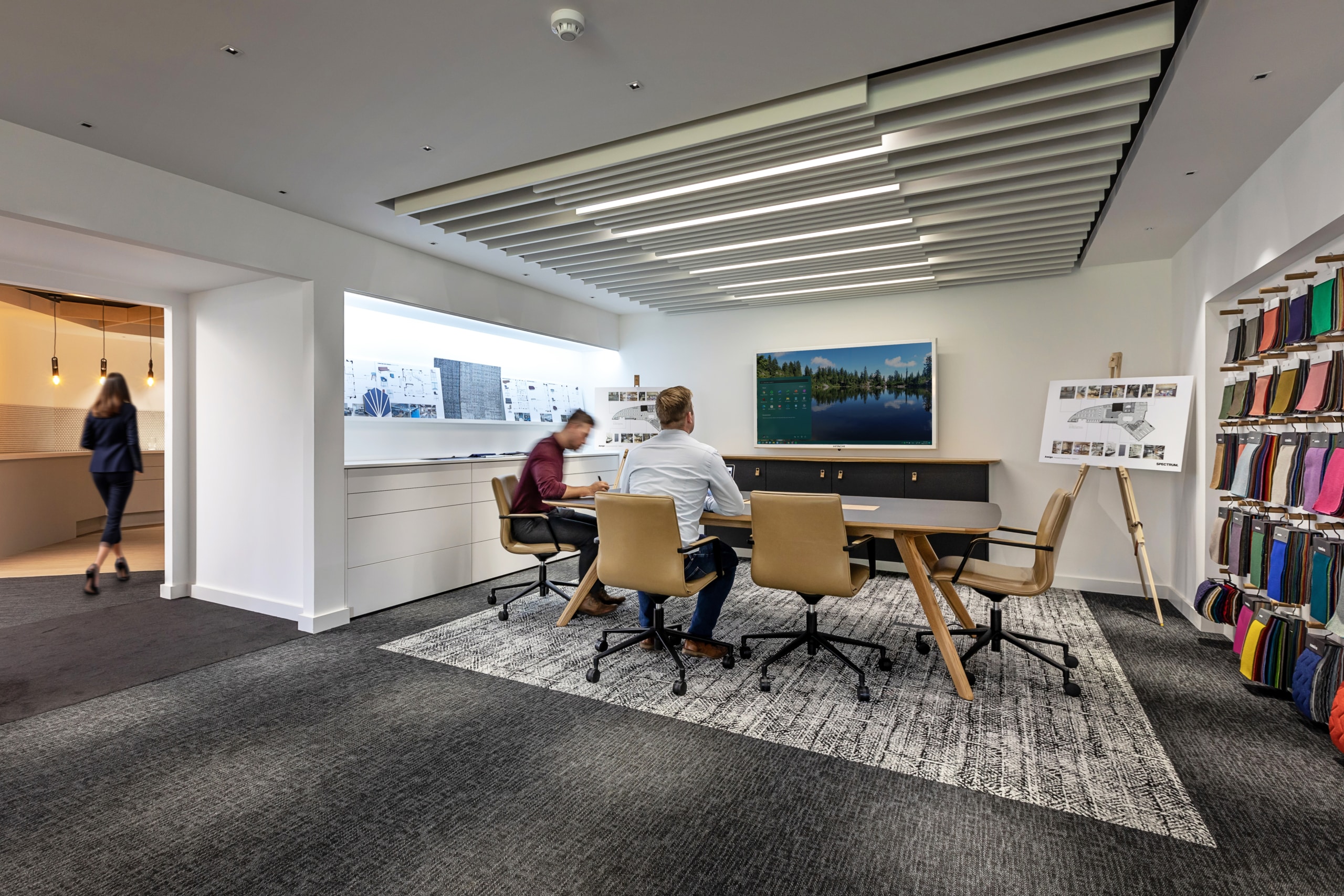 A modern office workplace designed by Spectrum in the North