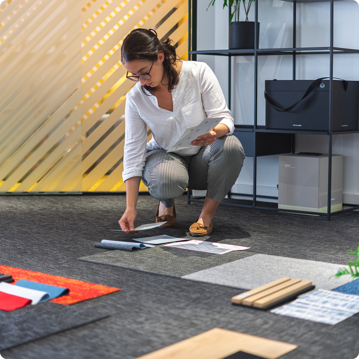 A Spectrum designer assesses floor covering choices