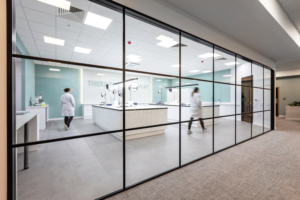 Pelham Laboratories' workplace, designed by Spectrum