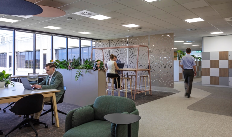Modern office workspace supporting workplace transformation and better ways of working