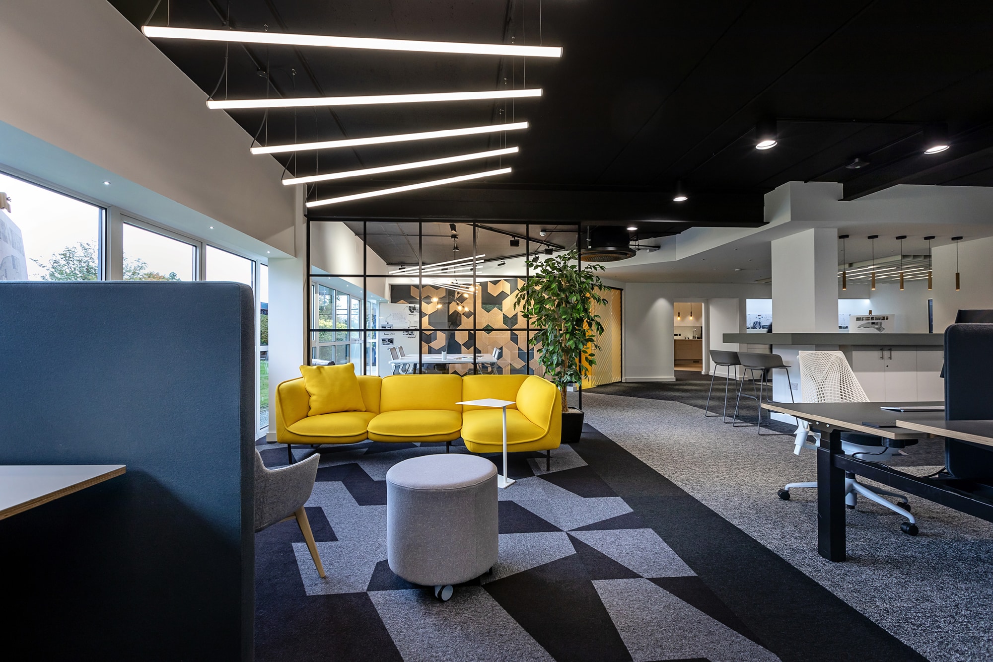 A modern, open plan office